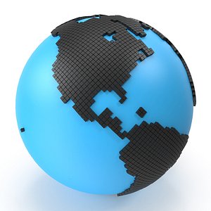 world map digital diamonds