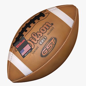 3D american football ball wilson model