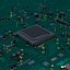 최신 PC 서버 마더보드 CPU 3D 장면