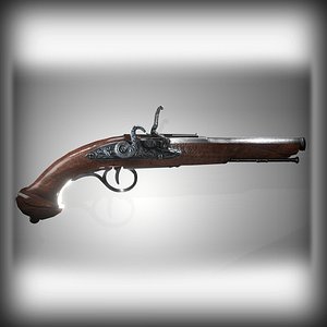18th flintlock pistol model
