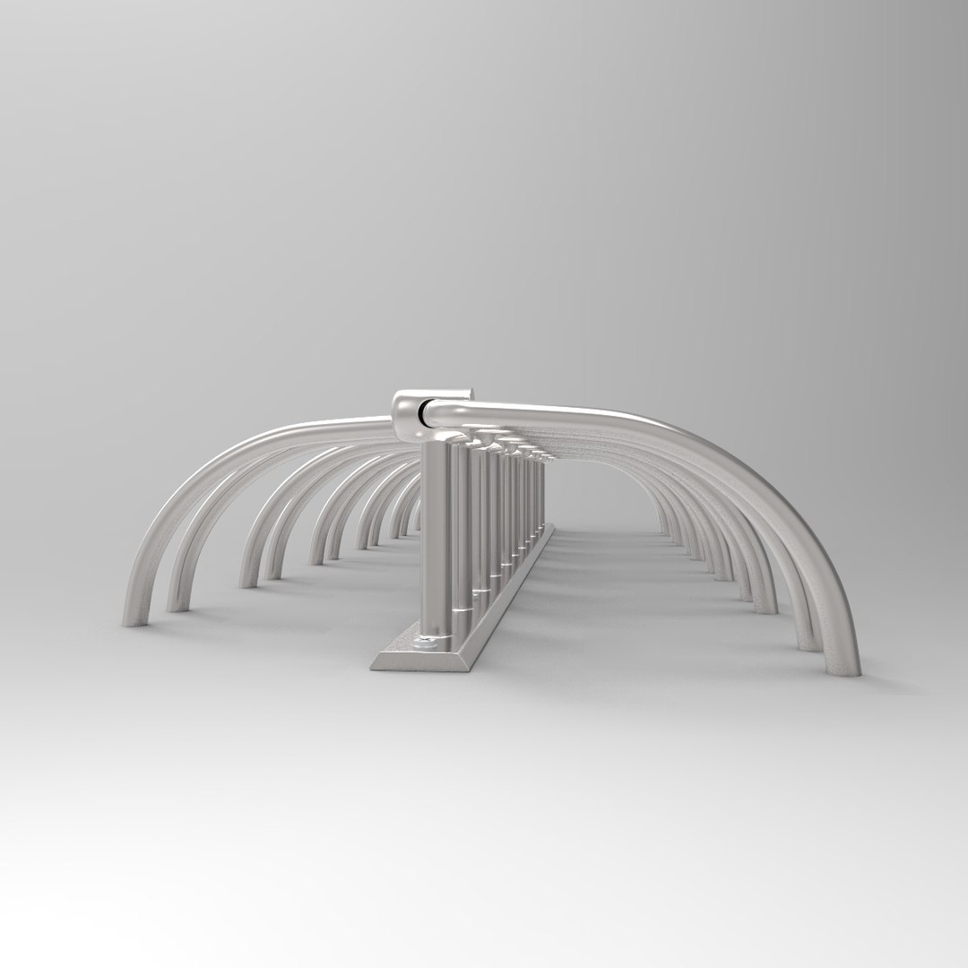 3d Model Design Bike Rack Park