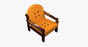 armchair carved 3d model