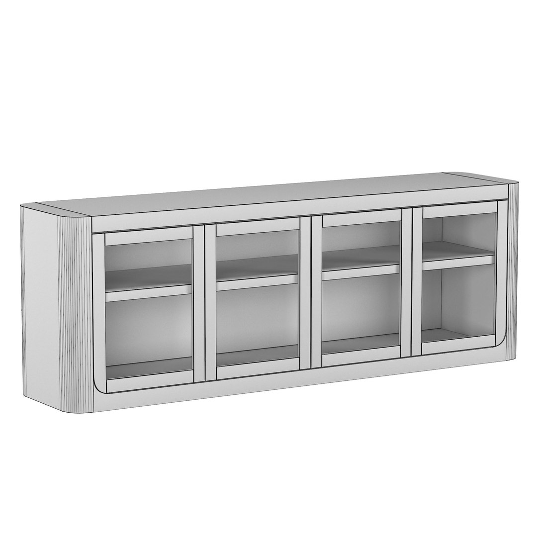 OSLO GLASS 4DOOR MEDIA CONSOLE Model TurboSquid 1922685