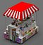 3D Cart Kiosk model