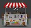 3D Cart Kiosk model