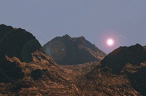 3d landscape mountain model