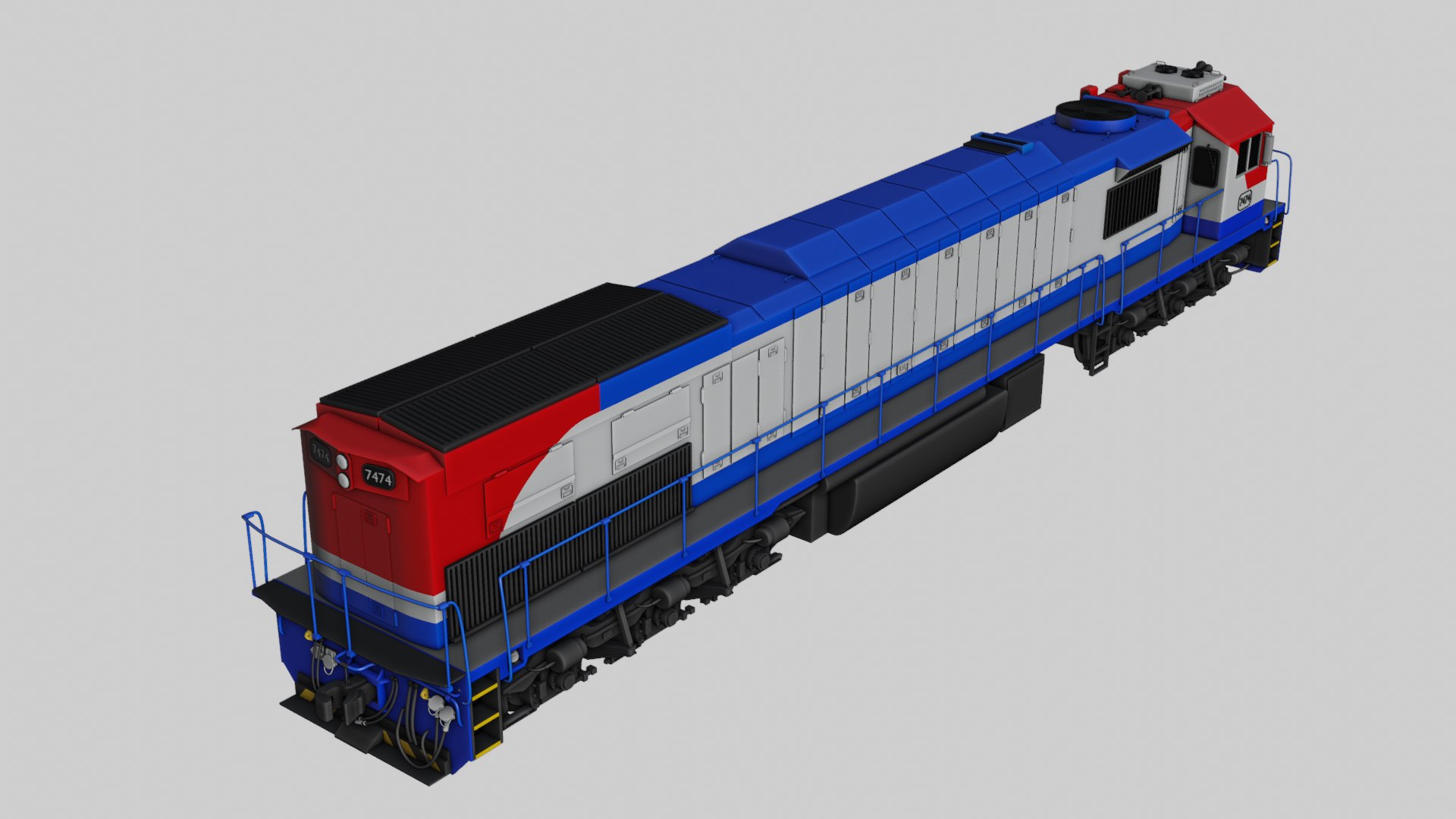 3D EMD GT26CW 2 South Korea Locomotive Train - TurboSquid 2143613