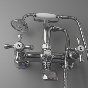 victorian bathroom faucet set 3D model