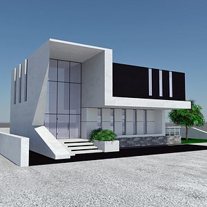 - modern beach house 3D model