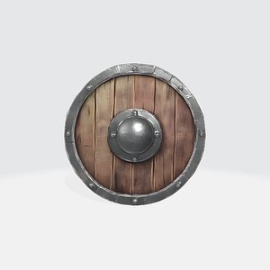 3D model Medieval Wooden Shield