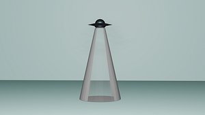 Alien UFO Shaped Water Bottle with Removable Spaceship Cap Low-poly 3D model 3D