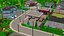 Cartoon Low Poly 3D City