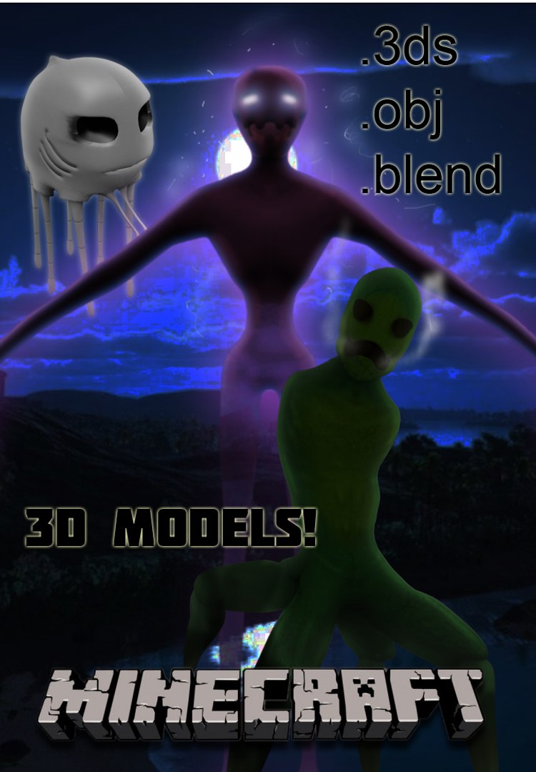 3D Model: Minecraft EnderMan ~ Buy Now #90659393
