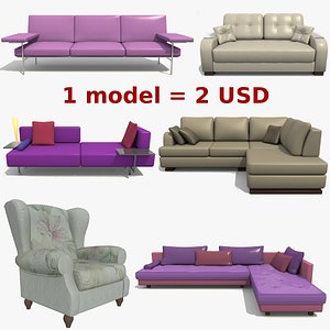3d golf sofa model