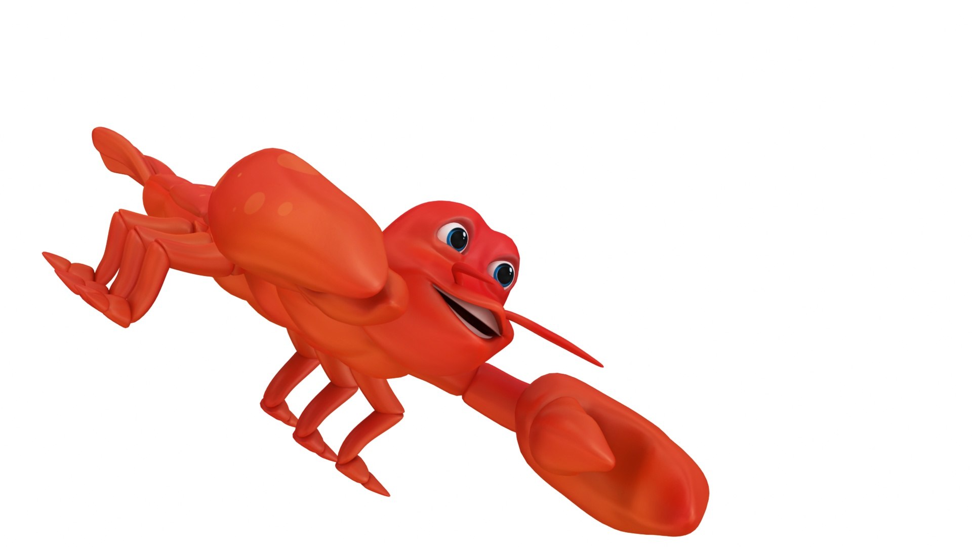 Cartoon Lobster 3D Model TurboSquid 2097349