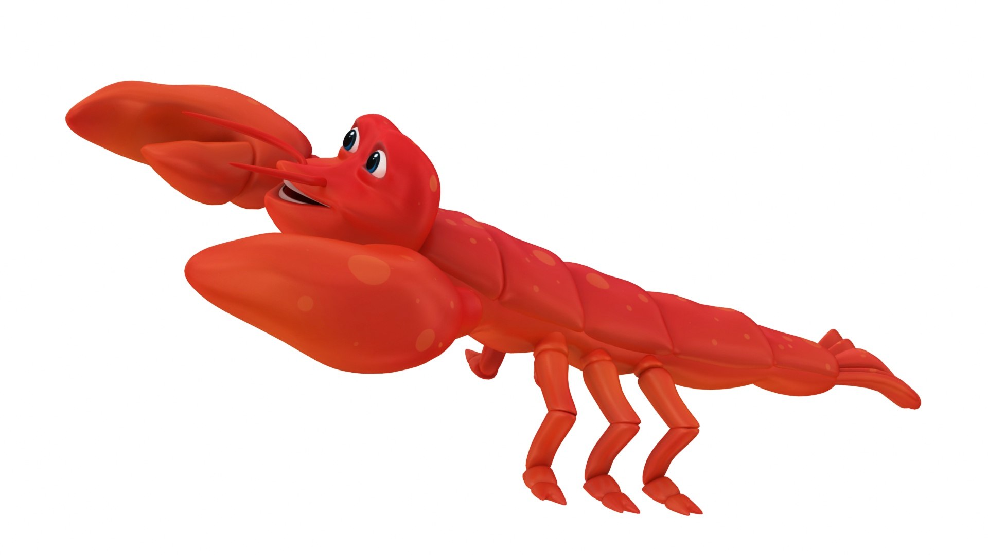 Cartoon Lobster 3D Model TurboSquid 2097349