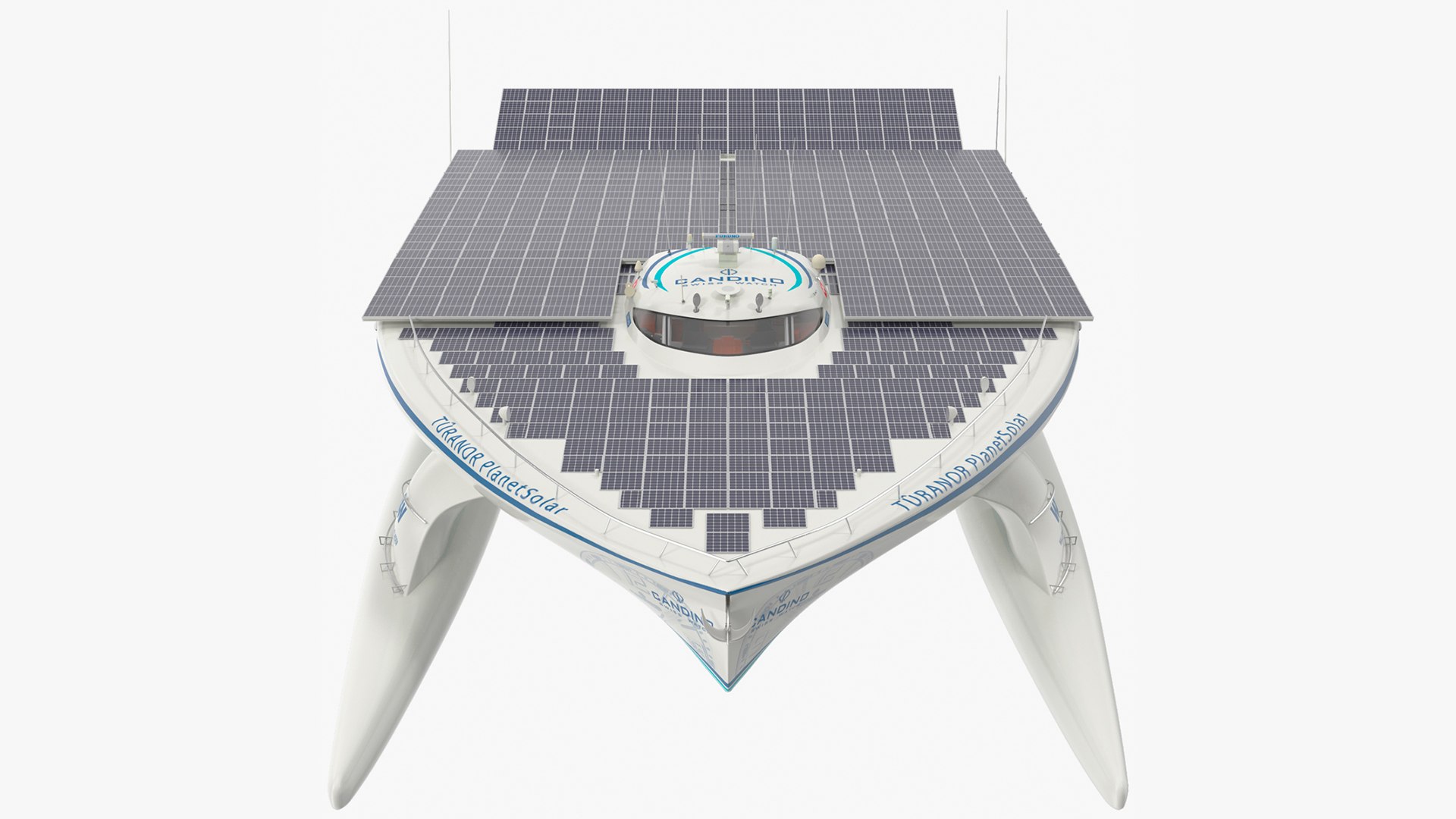 Electric Yacht PlanetSolar Rigged 3D model preview