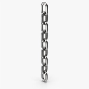 3D Silver Chain Letter I