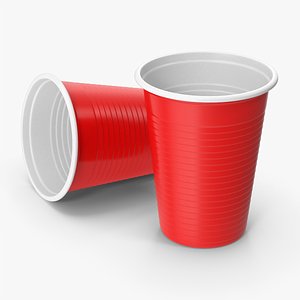 Red Plastic Cups 3D model