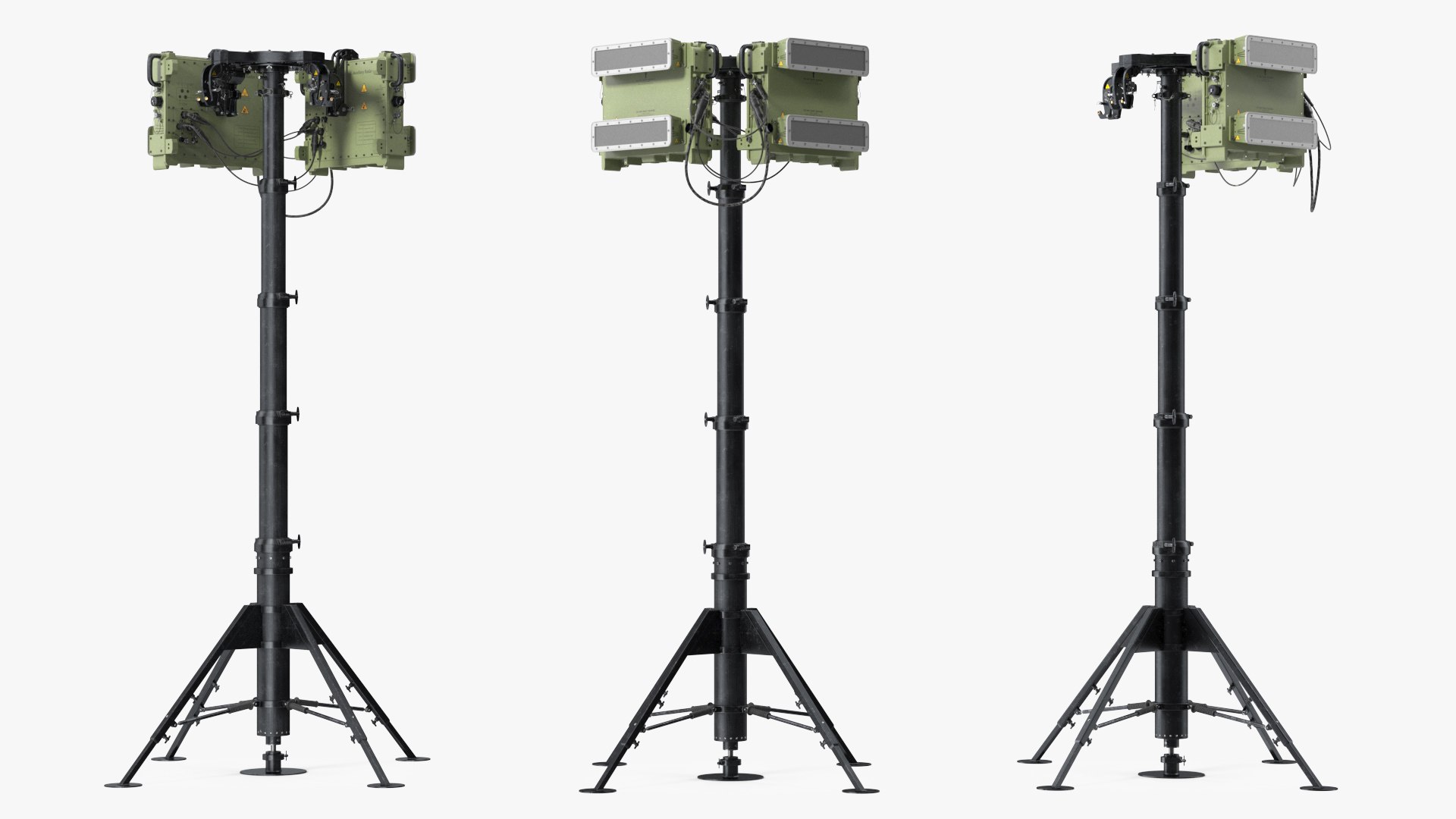 Drone Detection Air Security Radar 3D model preview