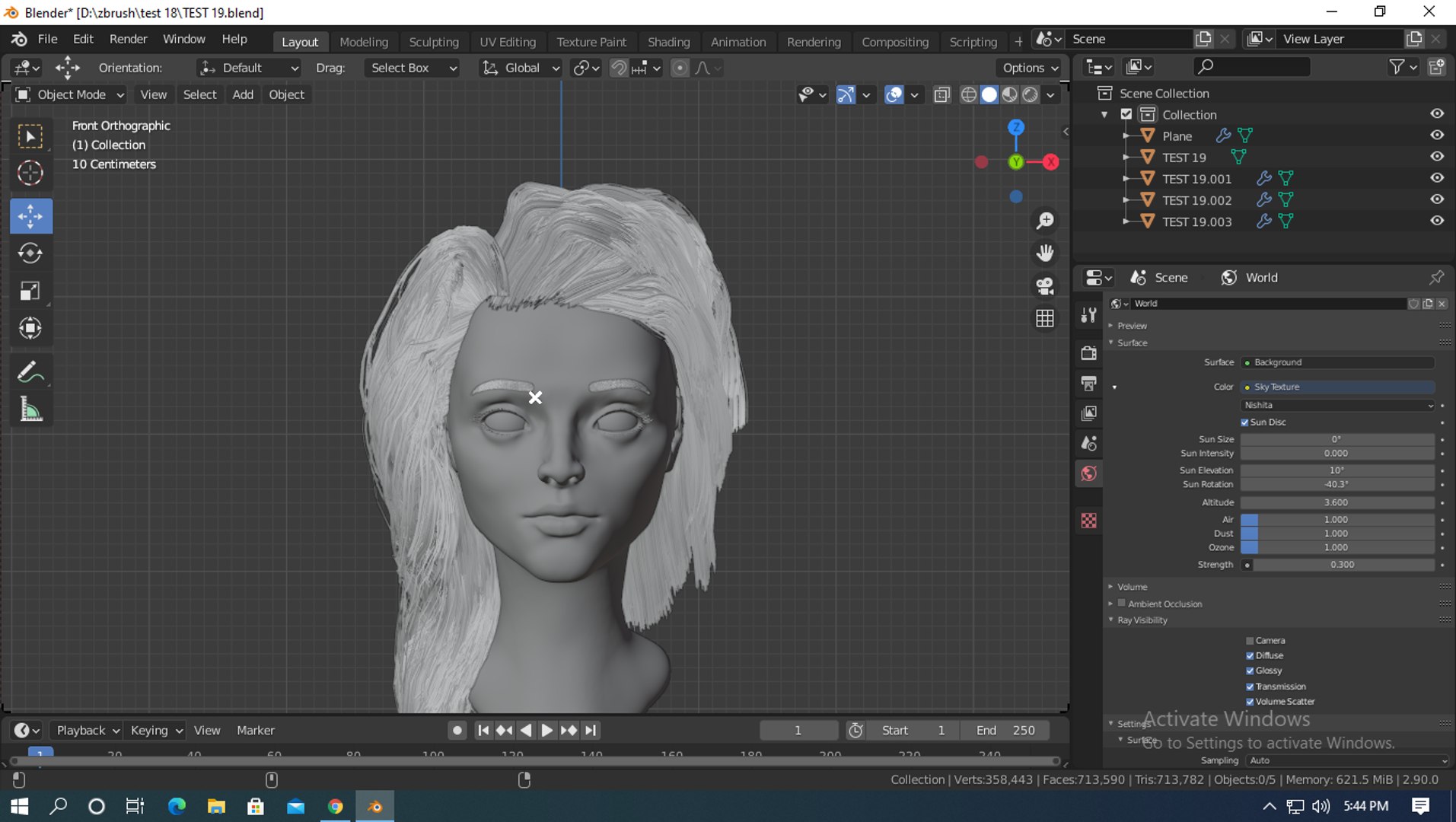 Cruella zbrush head 3D model - TurboSquid 1629603