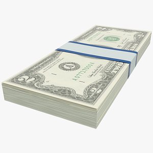 dollars bills banknotes 3D model