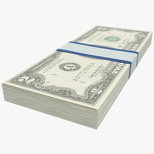 Stack of Two Dollar Bills V1