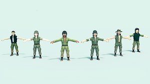 3D soldiers character
