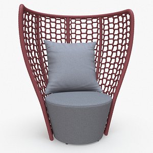 Faye Bay Beach Chair Cranberry & Gray