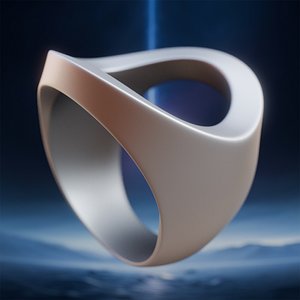 Designer Jewelry Ring 3D Print STL 16 3D model