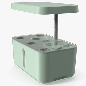 3D Indoor Hydroponic Garden with LED Grow Light Green