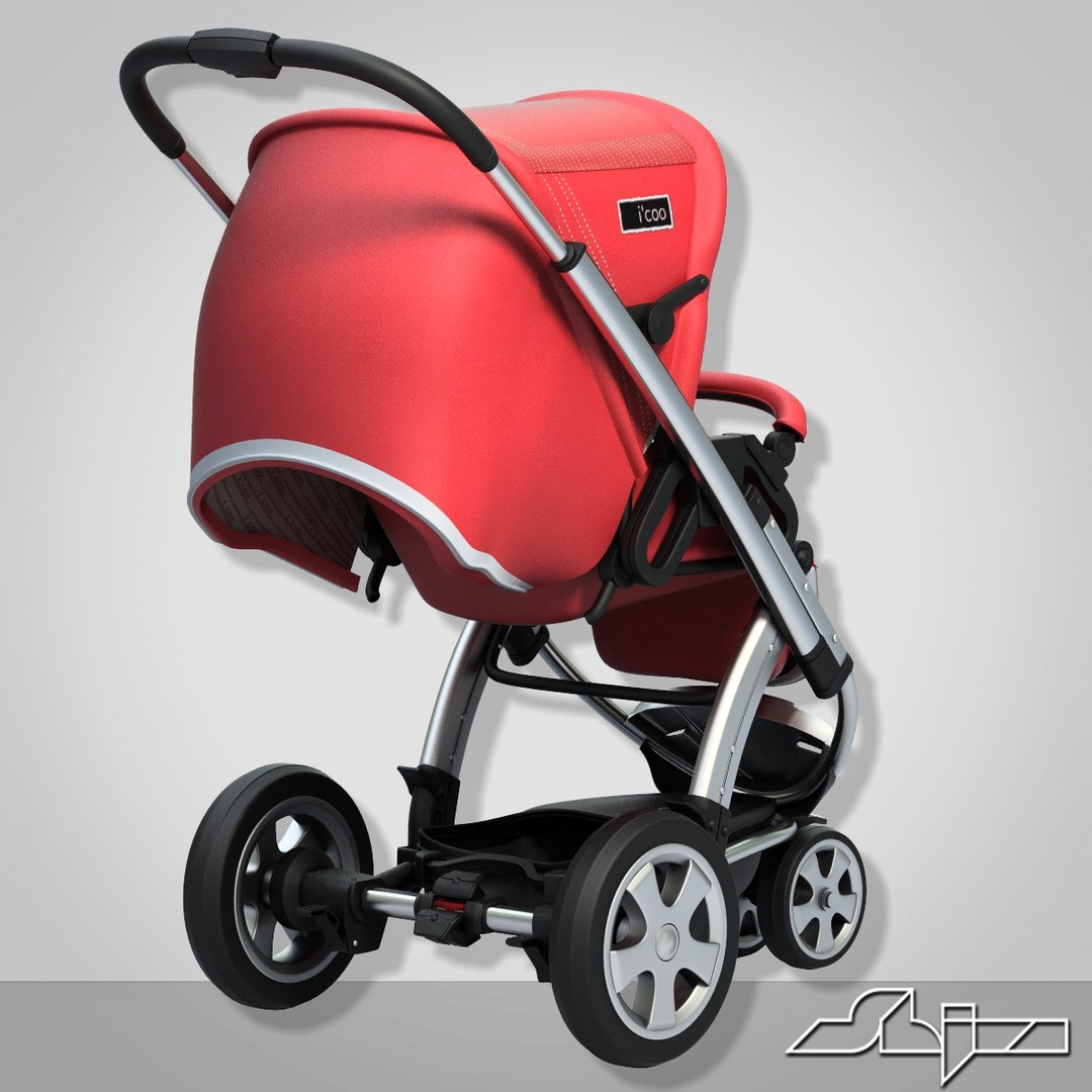 3d Model Baby Pram 1
