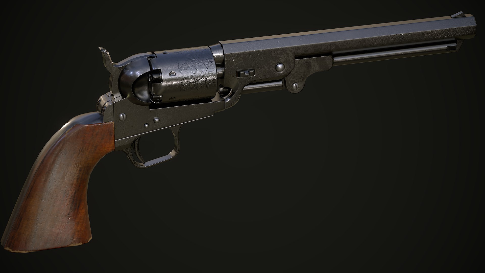 Western Revolver 3D Model - TurboSquid 1950534