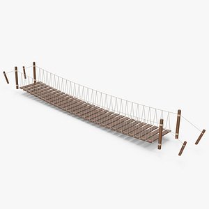 3D Rope Wooden Bridge model