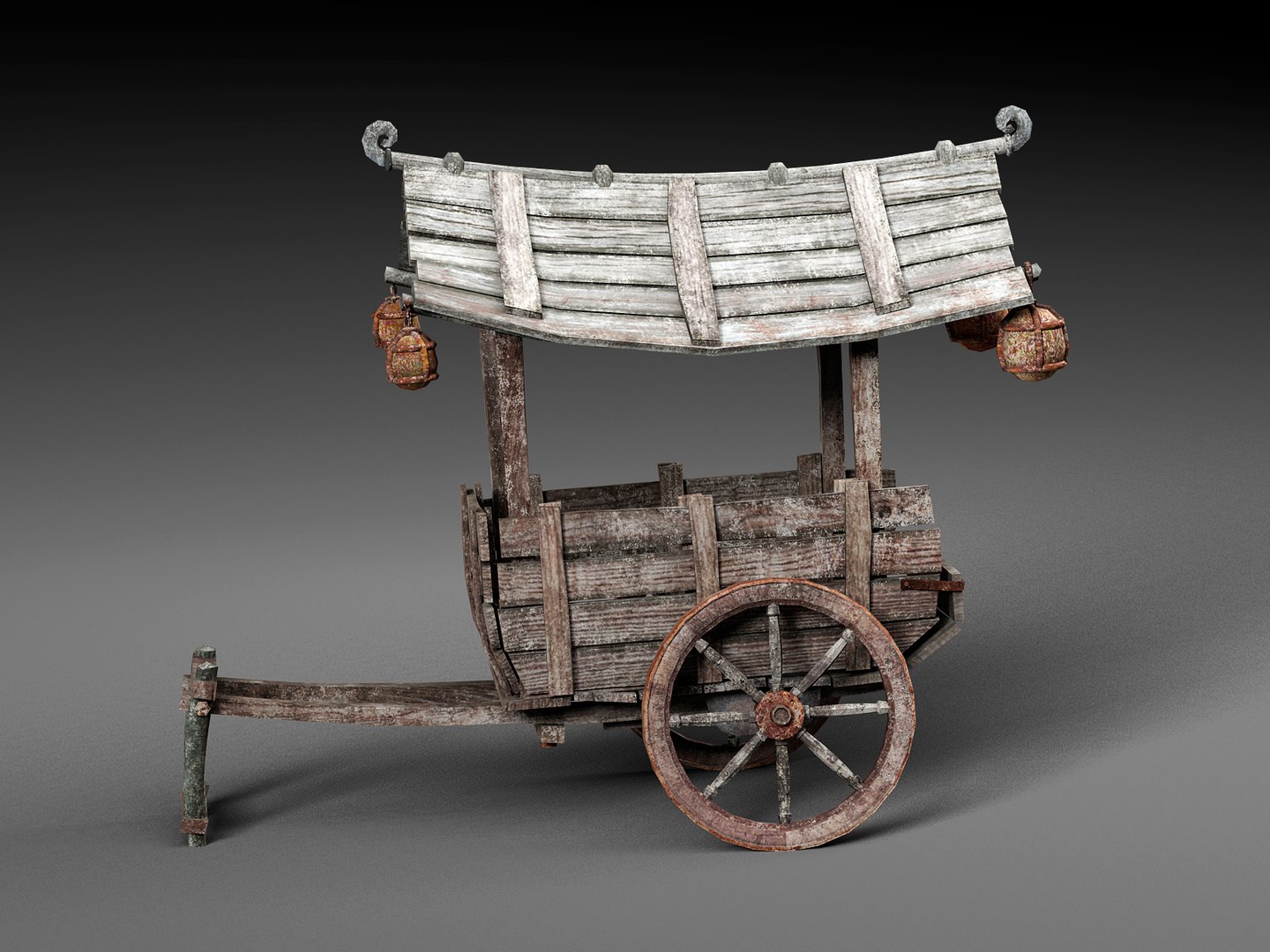 Chinese Wooden Cart 3D Model - TurboSquid 1264505