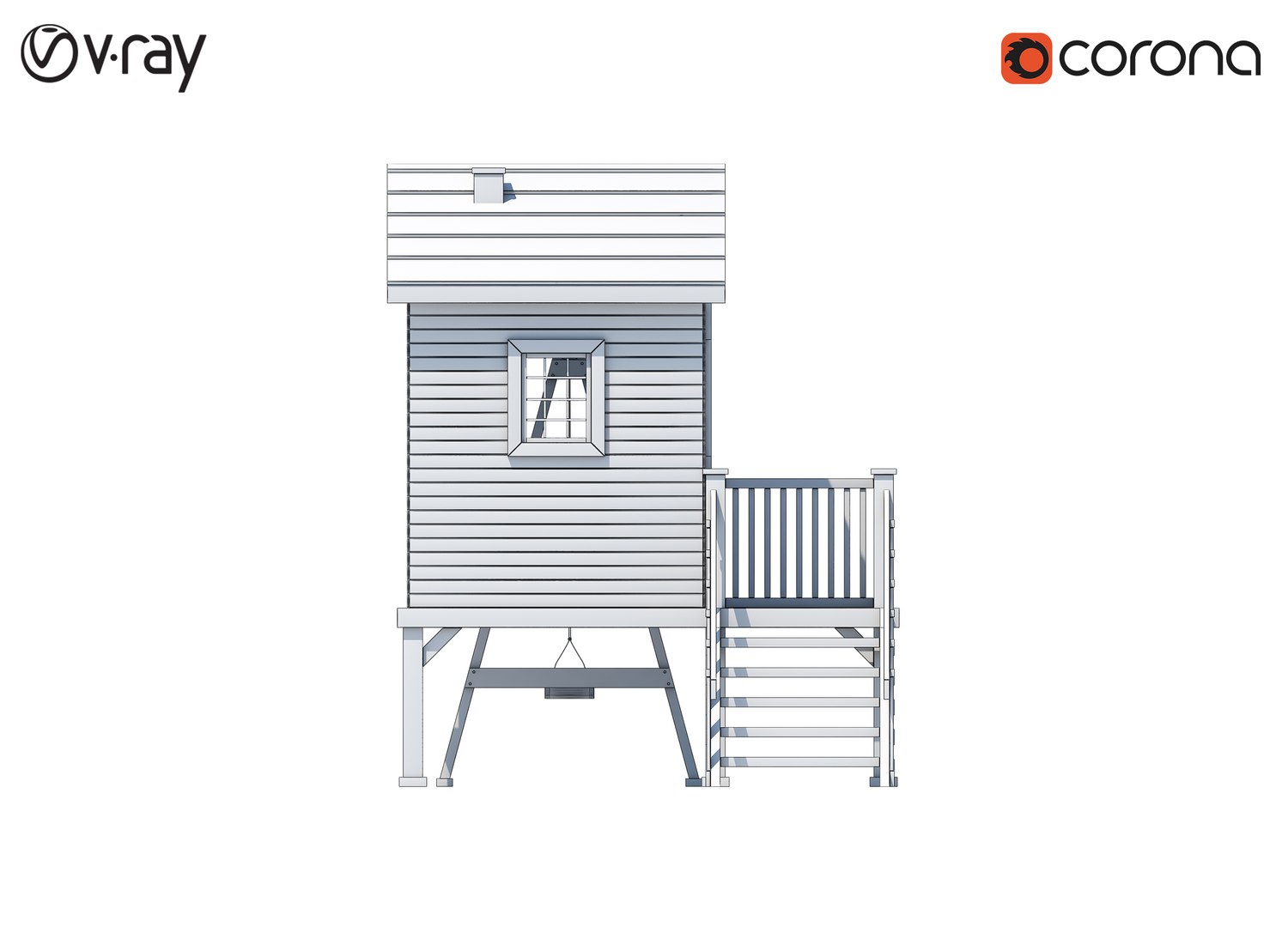 Wooden Playhouse 1 3D TurboSquid 2050342