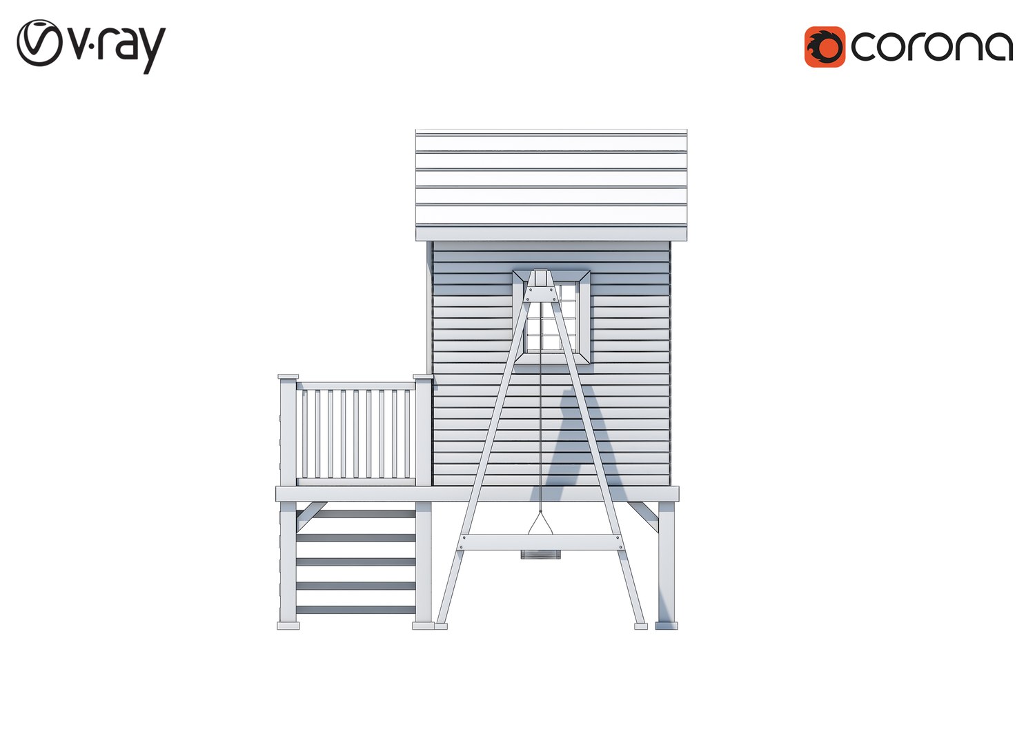 Wooden Playhouse 1 3D TurboSquid 2050342