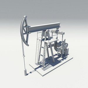 pumpjack jack pump 3d obj