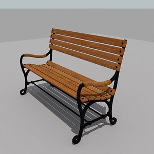 3d park bench