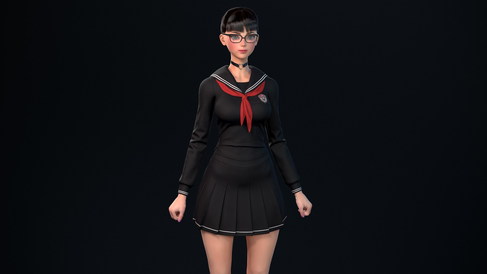 Millie SchoolGirl - Game Ready 3D Character model https://p.turbosquid.com/ts-thumb/U6/XMpaP5/Bs/1/png/1683723911/1920x1080/fit_q87/9cb32d48bead2770056cc4342c74a69f14354795/1.jpg