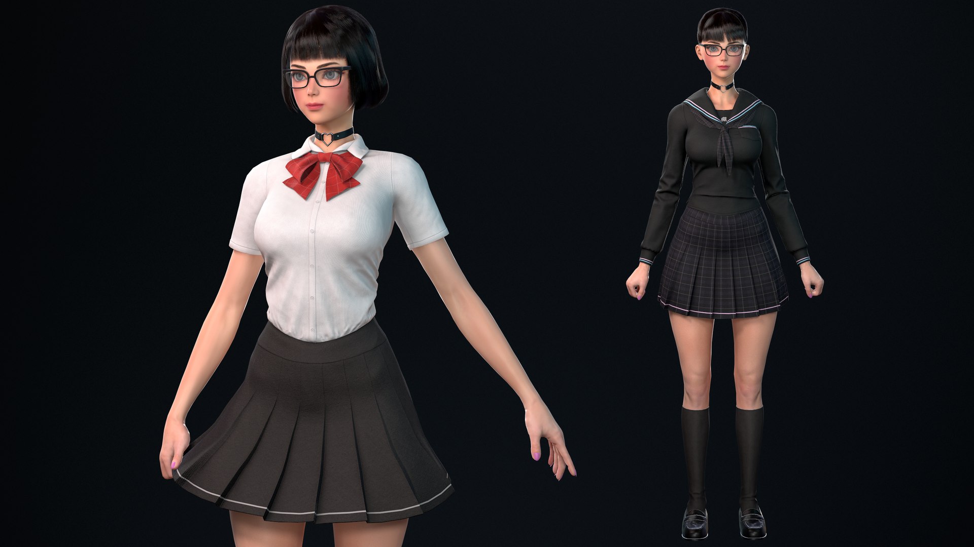 Millie SchoolGirl - Game Ready 3D Character model https://p.turbosquid.com/ts-thumb/U6/XMpaP5/Qe/8/png/1683723919/1920x1080/fit_q87/770acbed145d041fbcd86c99d38ae9830c776221/8.jpg