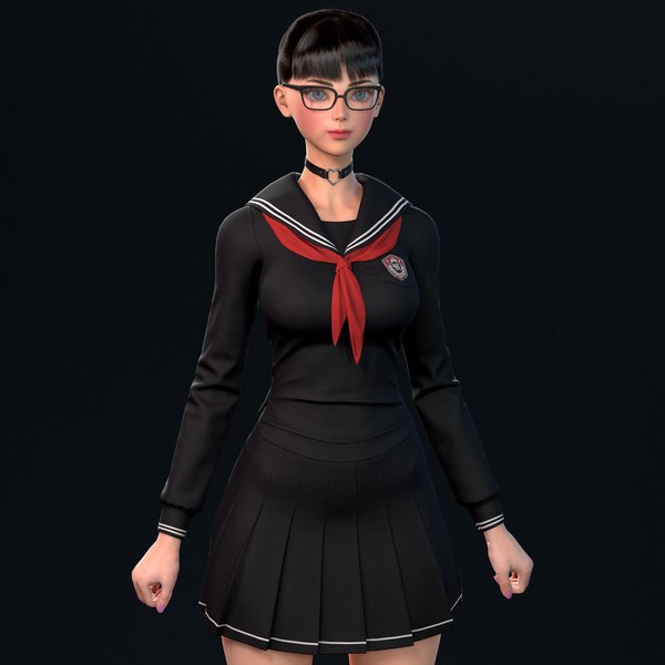 Millie SchoolGirl - Game Ready 3D Character model