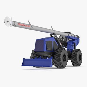 3D High-Reach Tree Cutter Vehicle for Utility Work Rigged model