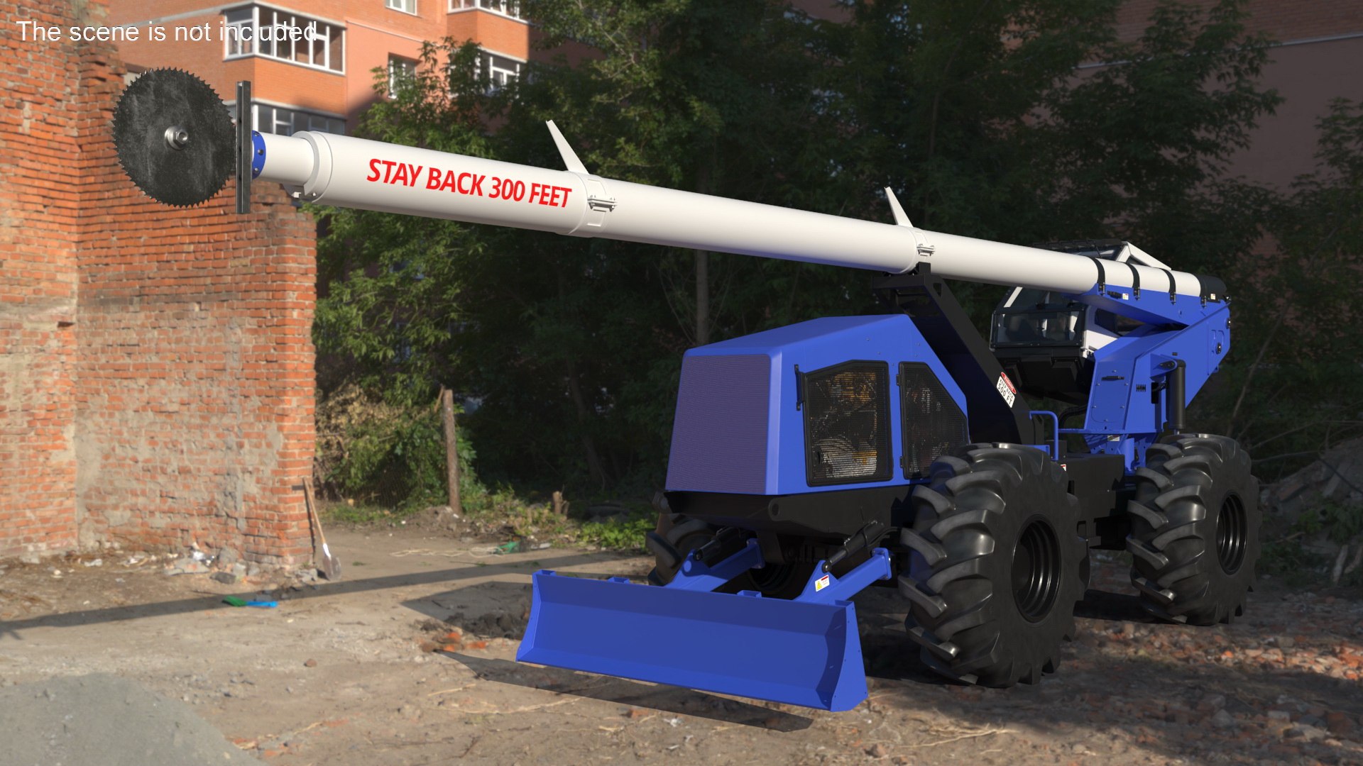 3D High-Reach Tree Cutter Vehicle For Utility Work Rigged Model ...