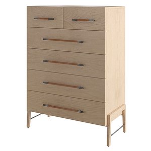 3D Magnolia Tall 6-Drawer Dresser model