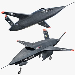 Animated XQ-58 Valkyrie Kratos Military Drone PBR