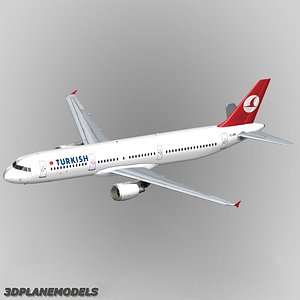 3d airbus a321 turkish airlines