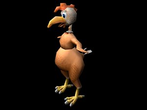 chicken animation 3d model