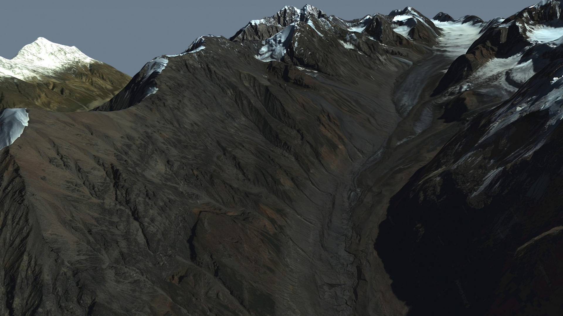 3D Black Glacier Mountain Road Model - TurboSquid 1562007