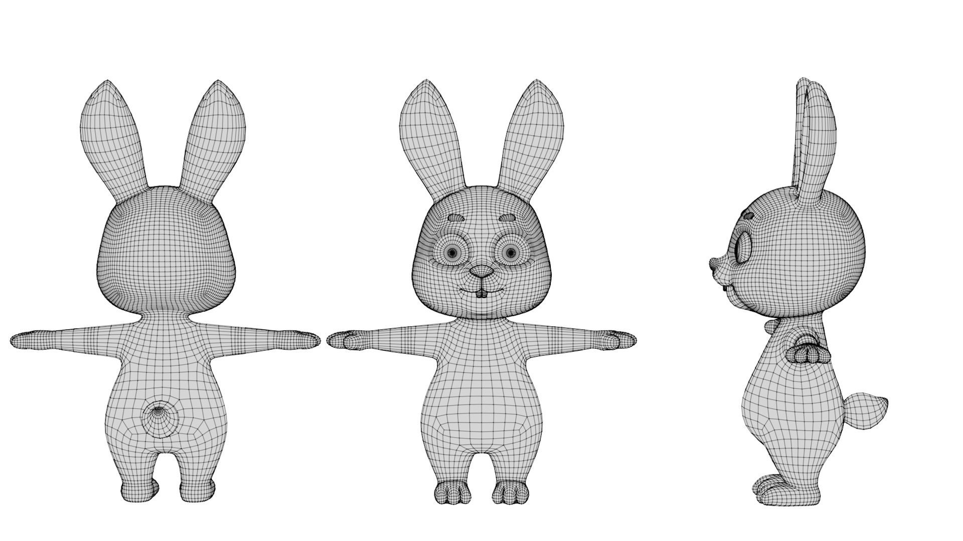 Rigged Cartoon Rabbit 3D - TurboSquid 2222240